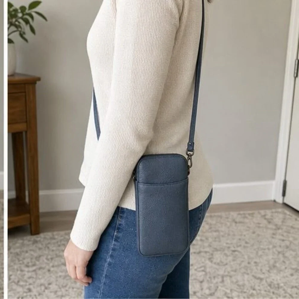 Mauve Pebbled Crossbody Bag